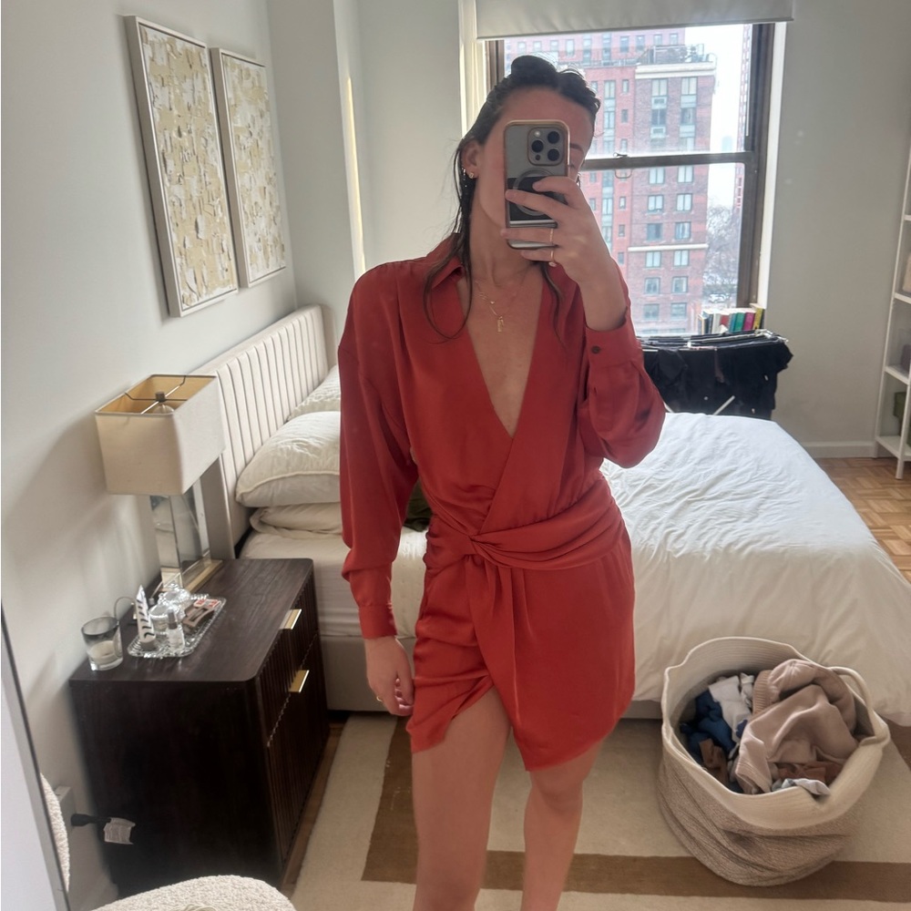 Ramy Brook Orange Wrap Dress